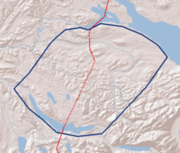  Karte des potenziellen Grenzverlaufs 