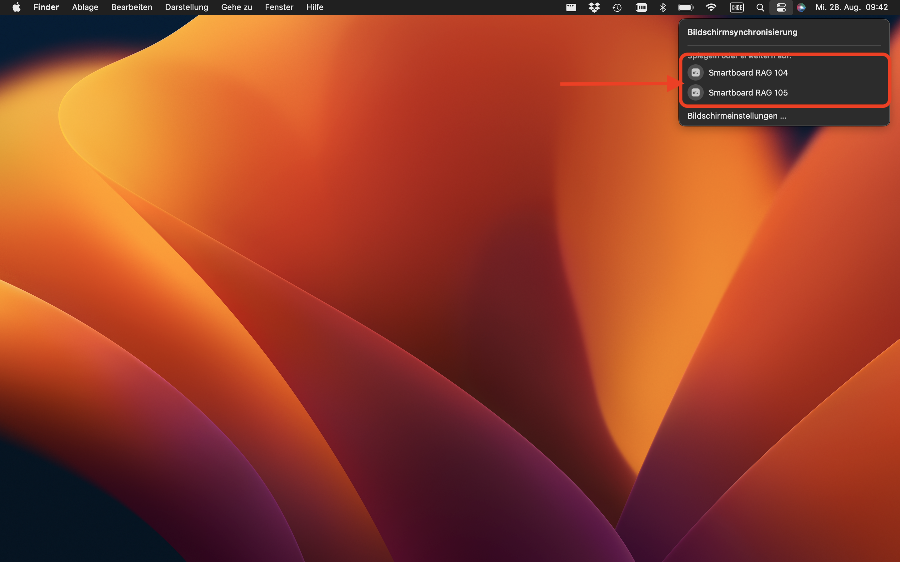 Wireless Mac: zweiter Schritt