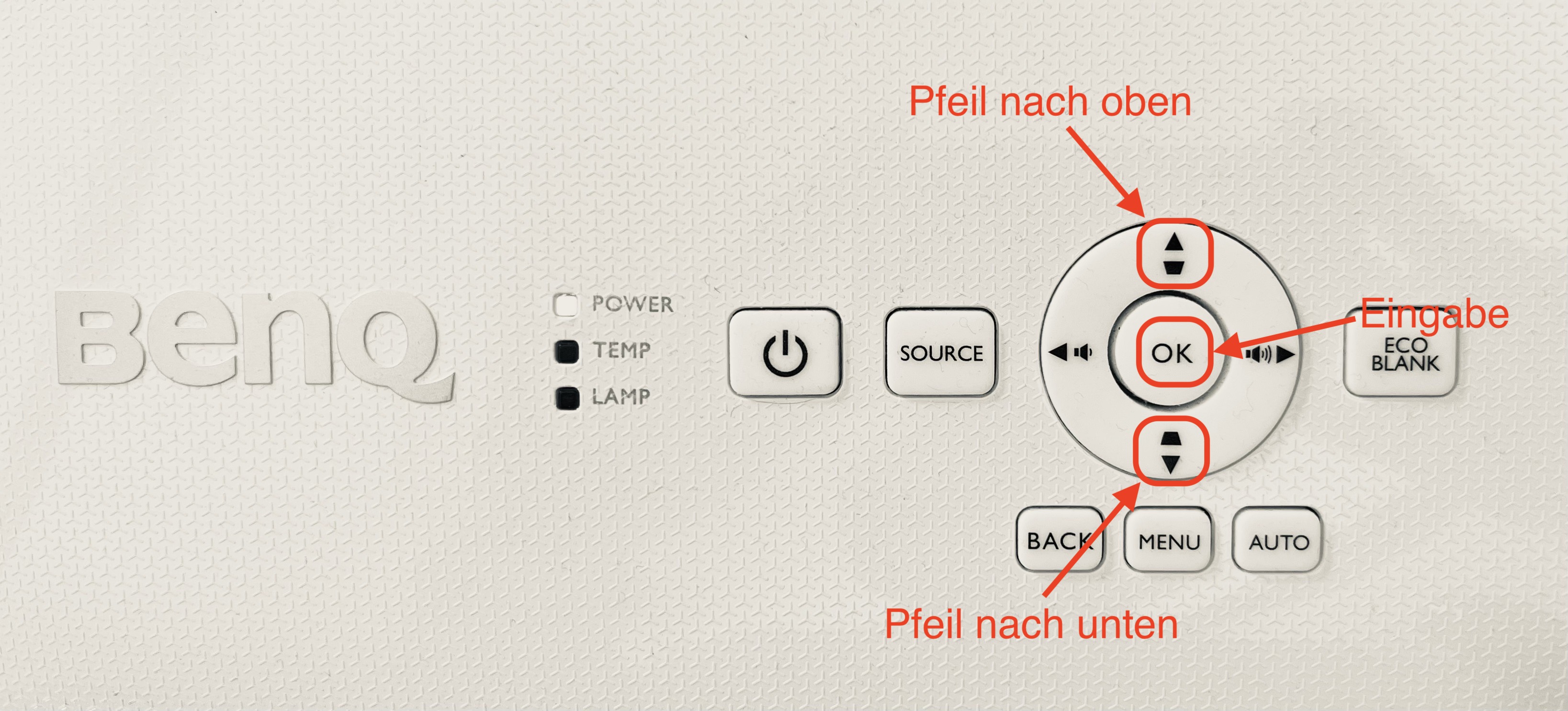Kanal auswählen Beamer RAG-105